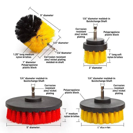 2/3.5/4/5'' Drill Brush Electric Scrubber Brush for Cleaning Bathroom Bathtub Cleaning Brush Scrub Drill Cleaning Tools