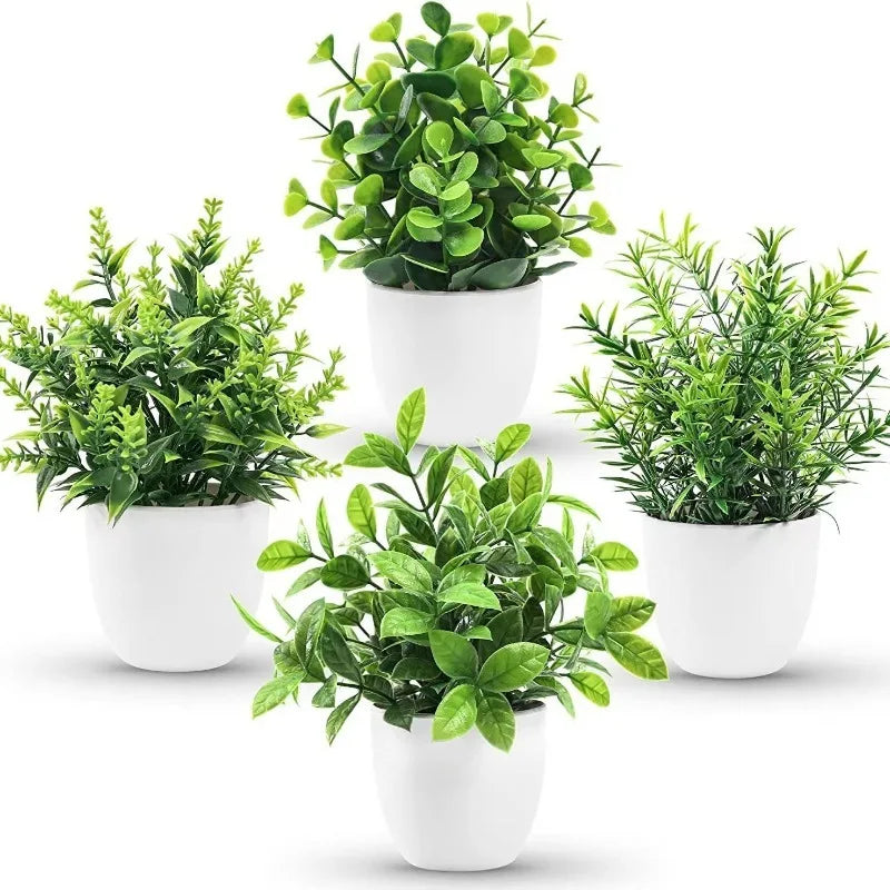 Mini Artificial Desk Plant (Faux Bonsai Decor)
