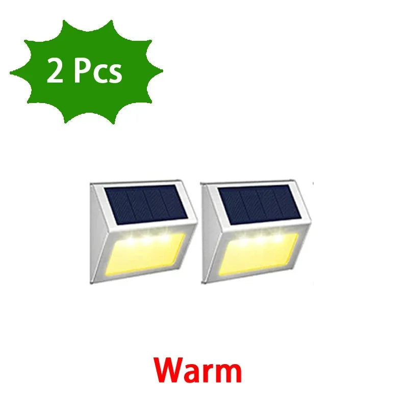 1-12Pack Solar Powered LED Deck Lights LED Solar Lamp Outdoor Stair Lights Stainless Steel for Garden Backyard Patio Wall Fence