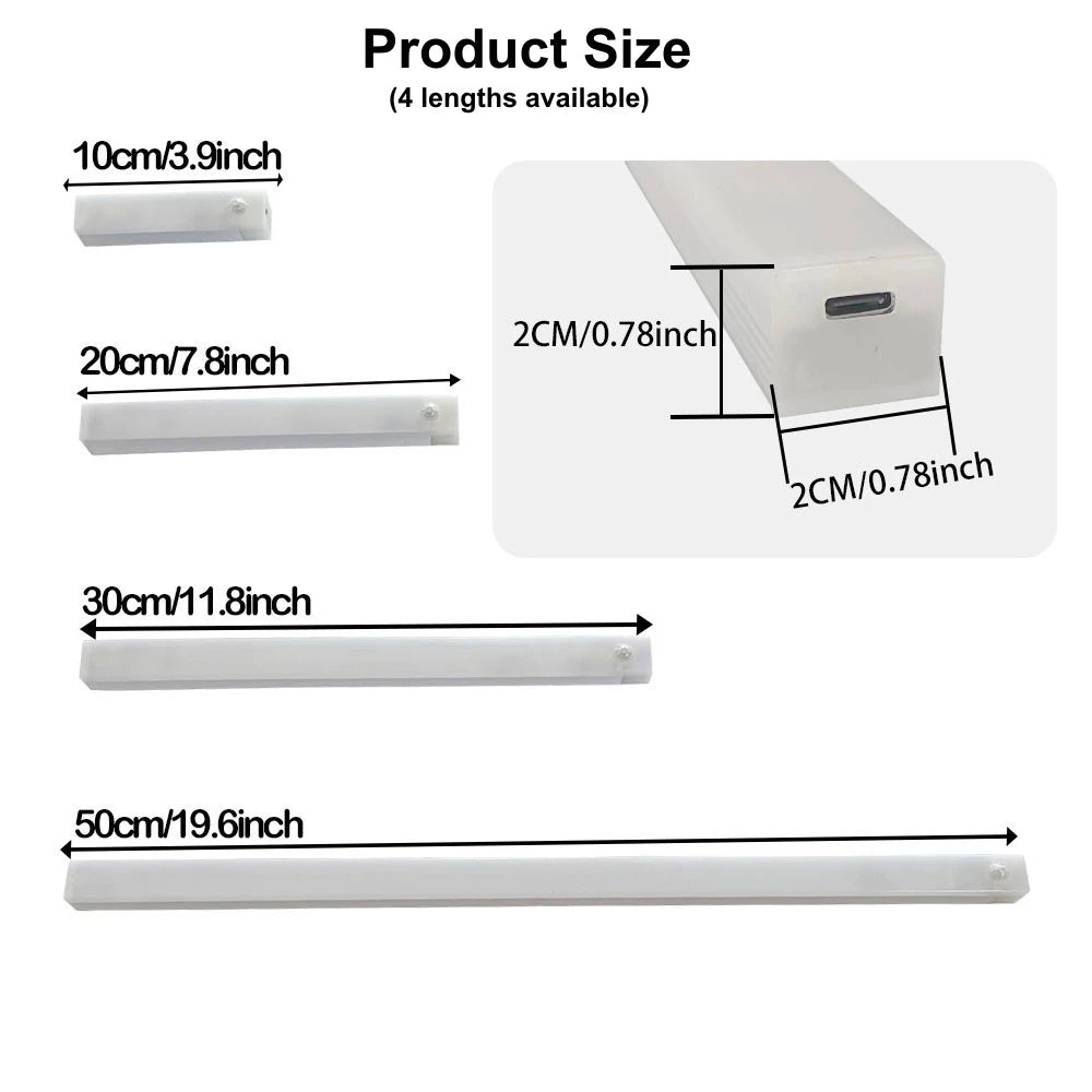 Wireless Motion Sensor LED Light Bar (USB Rechargeable)