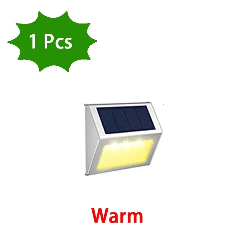 1-12Pack Solar Powered LED Deck Lights LED Solar Lamp Outdoor Stair Lights Stainless Steel for Garden Backyard Patio Wall Fence