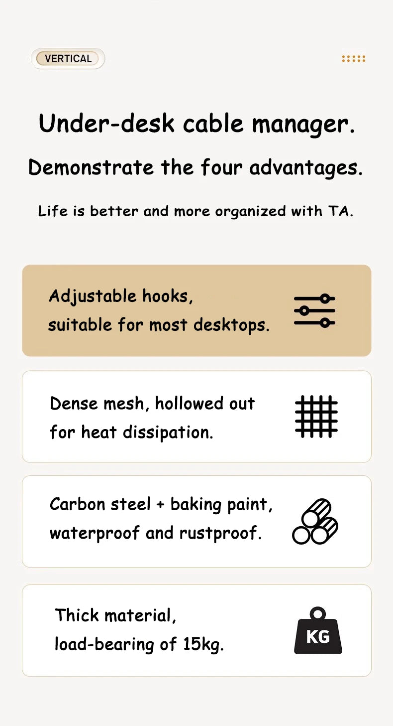 Under Desk Cable Tray