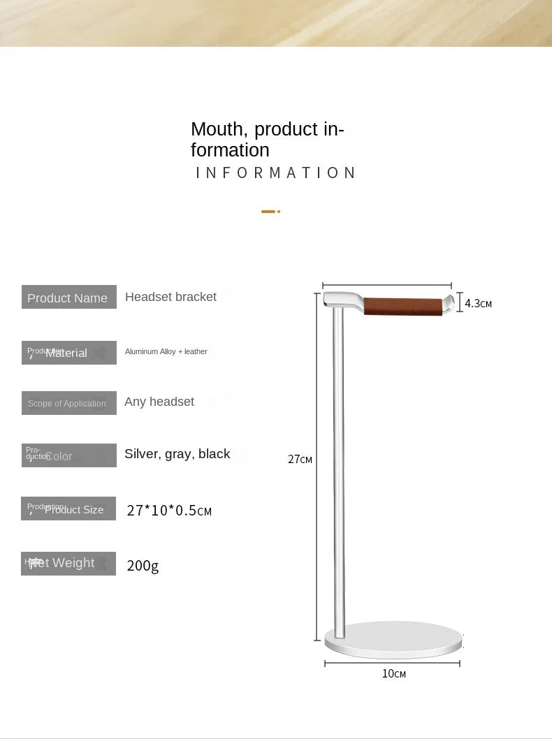 Aluminum Headphone Stand