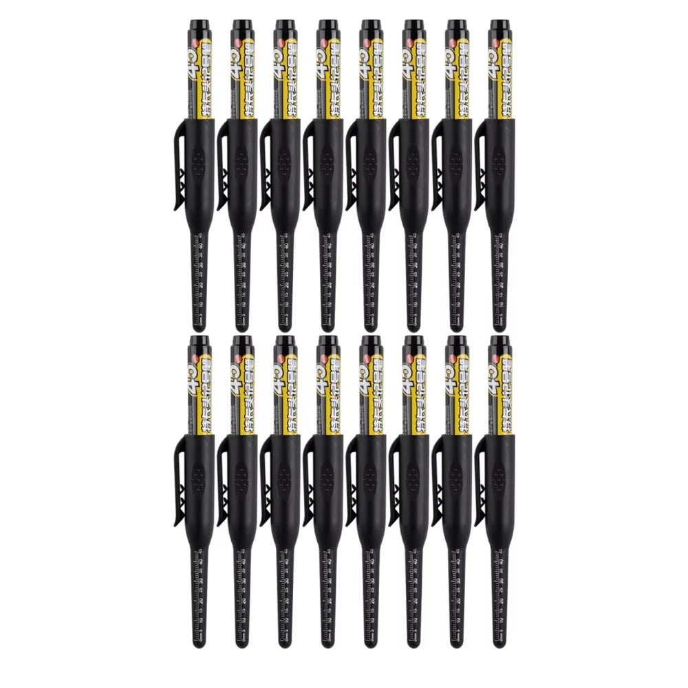 1-6Pcs 45mm Waterproof Long Head Nib Deep Hole Markers Pen Tile Carpenter Pen Multi-purpose for Woodworking Black/Blue/Red Ink