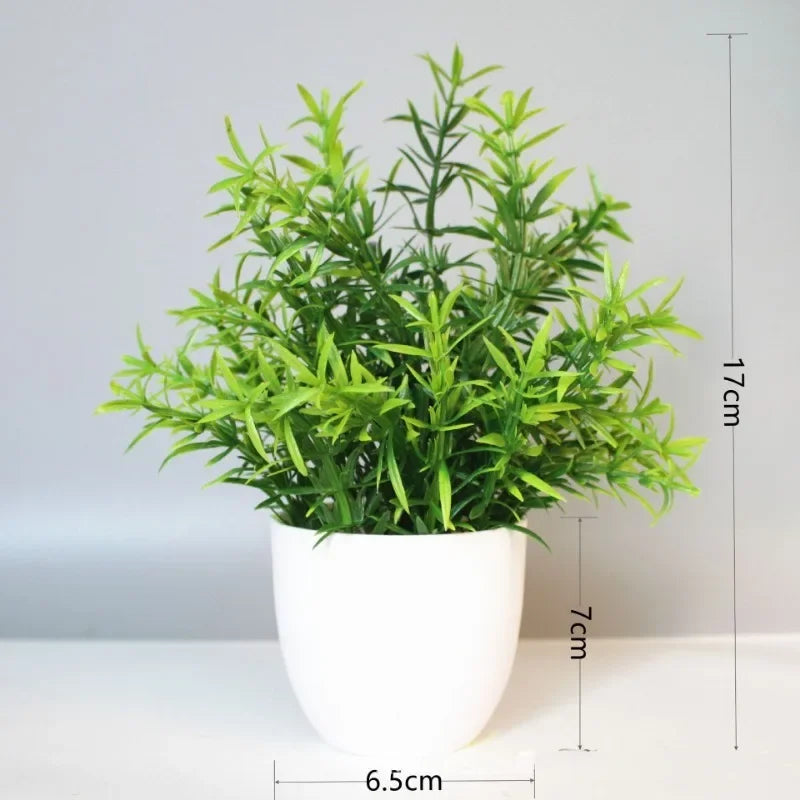 Mini Artificial Desk Plant (Faux Bonsai Decor)