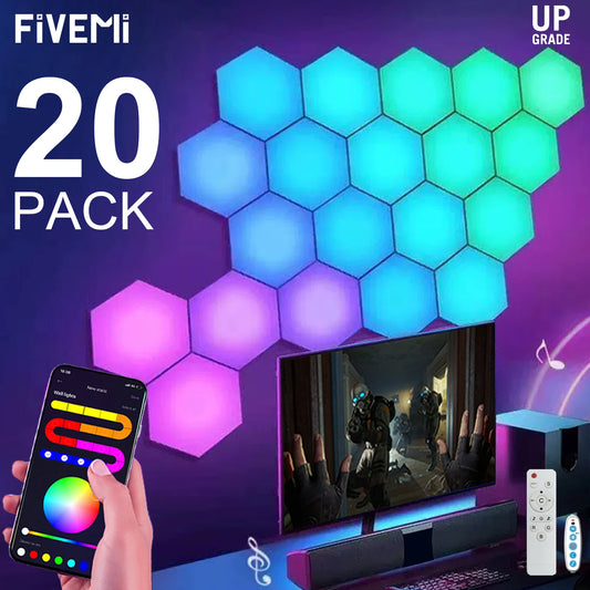 RGB Smart Hexagon Wall Light Panels (Music Sync)